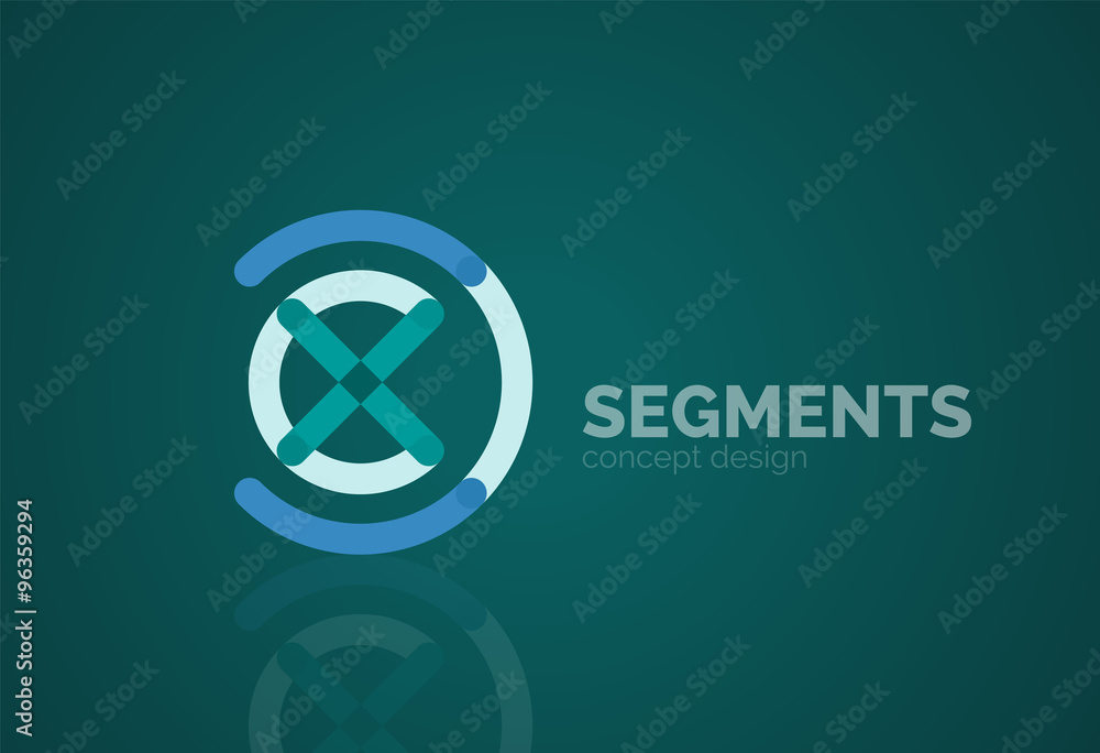 Vector outline minimal abstract geometric logo