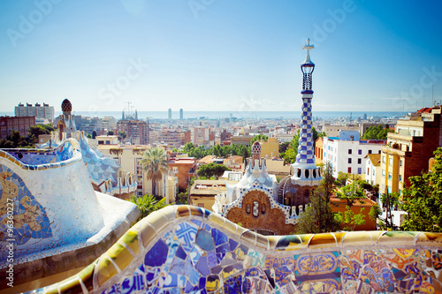 View of the Park Guell , Barcelona photo