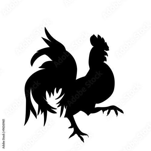 Fotografia Black silhouette of an cock