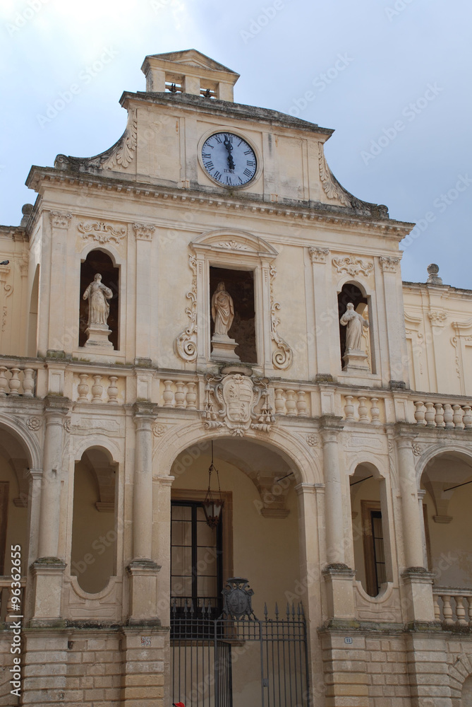 Building With Clock in Lecce, Puglia