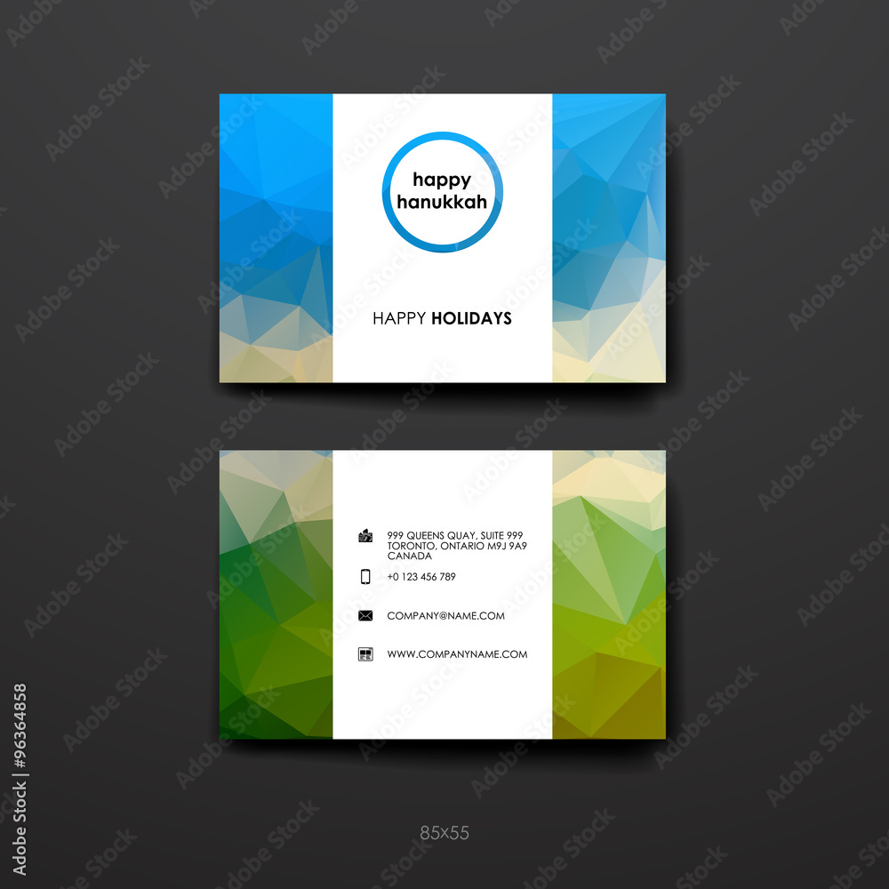 Fototapeta premium Set of modern design banner template in Hanukkah style