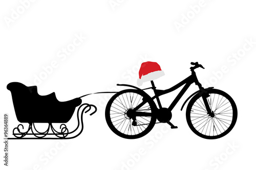 Fahrrad mit Schlitten