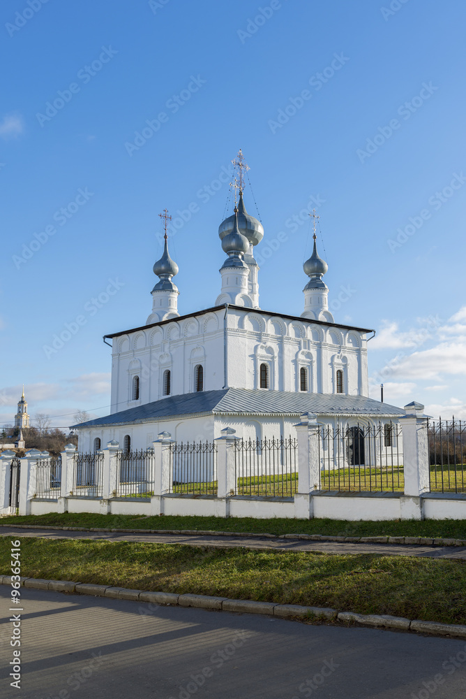 Petropavlovskaya Church in Suzdal was built at 1694. Golden Ring of Russia Travel