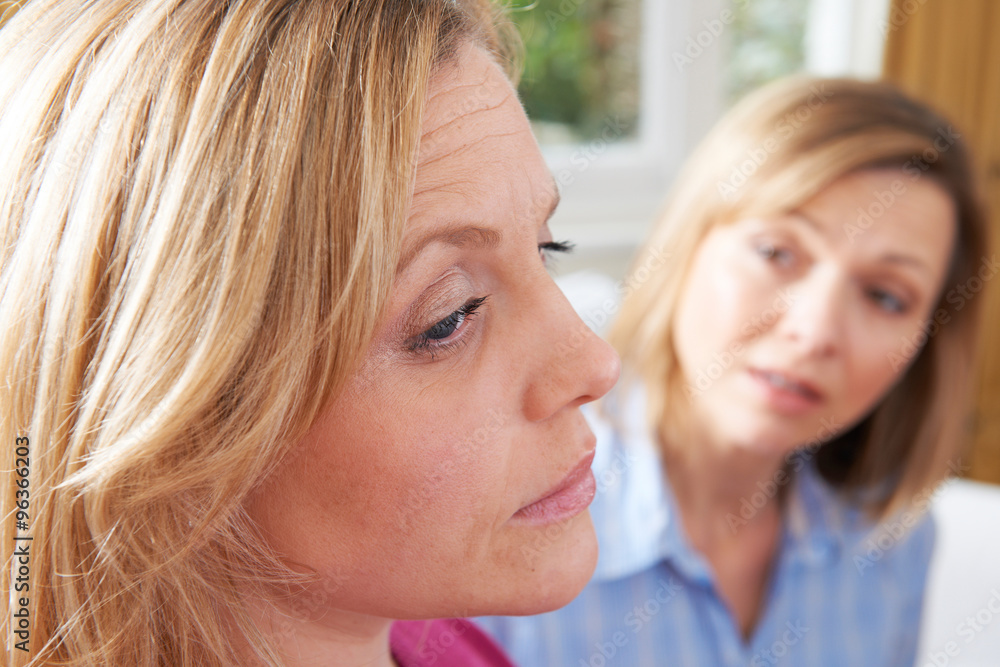 Unhappy Woman In Conversation With Friend Or Counsellor Unhappy Woman In Conversation With Friend Or Counsellor