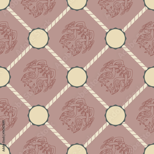 Seamless background with Celtic art and ethnic ornaments for your design