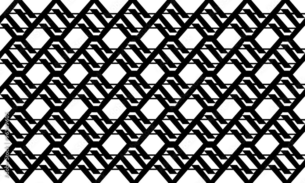 Naklejka premium Abstract background, Geometric seamless pattern ,Black and white