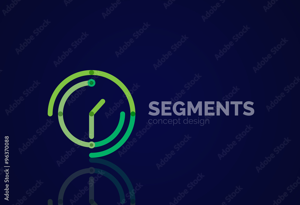 Vector outline minimal abstract geometric logo Vector outline minimal abstract geometric logo
