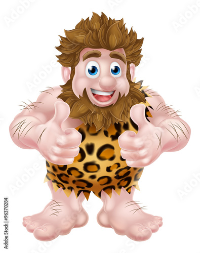 Thumbs Up Cartoon Caveman