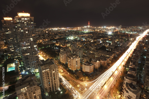 Tel Aviv Cityscape at night © Dmitry Pistrov