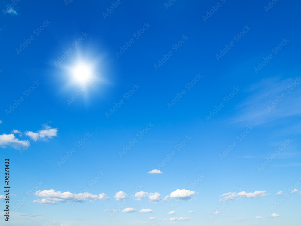 Blue sky background