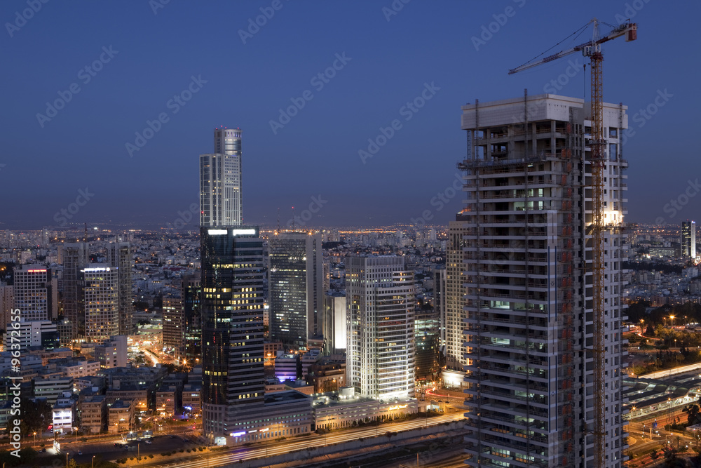 Naklejka premium Tel Aviv Aerial View 
