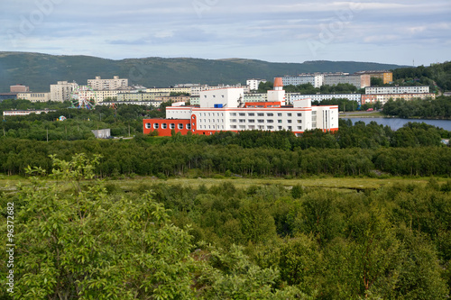 View of the inhabited residential district of the city of Murman