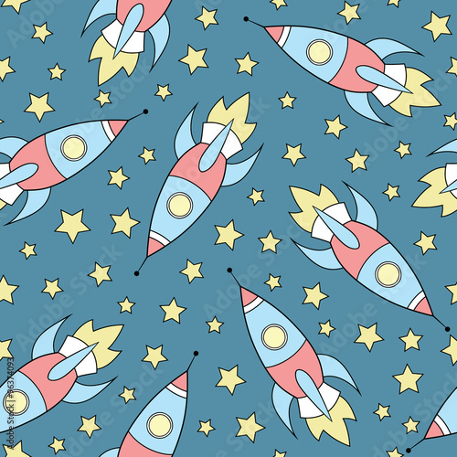 vector seamless space pattern