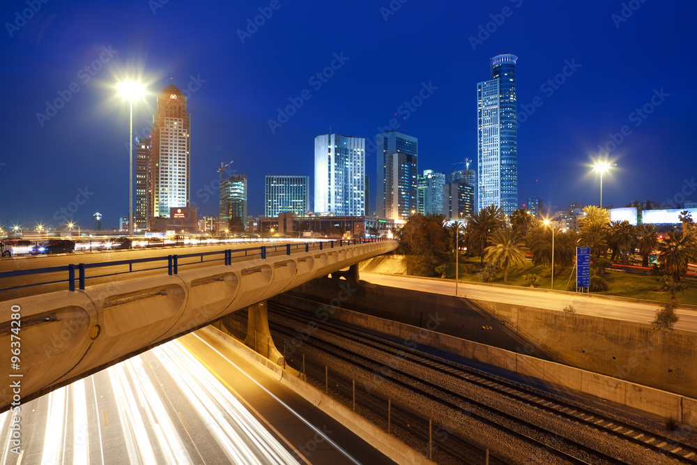 Fototapeta premium Ramat-Gan at night