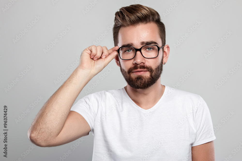Stylish man in eyeglasses Stylish man in eyeglasses