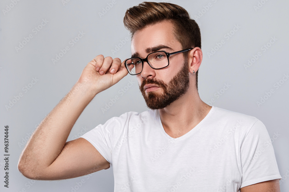 Stylish man in eyeglasses Stylish man in eyeglasses
