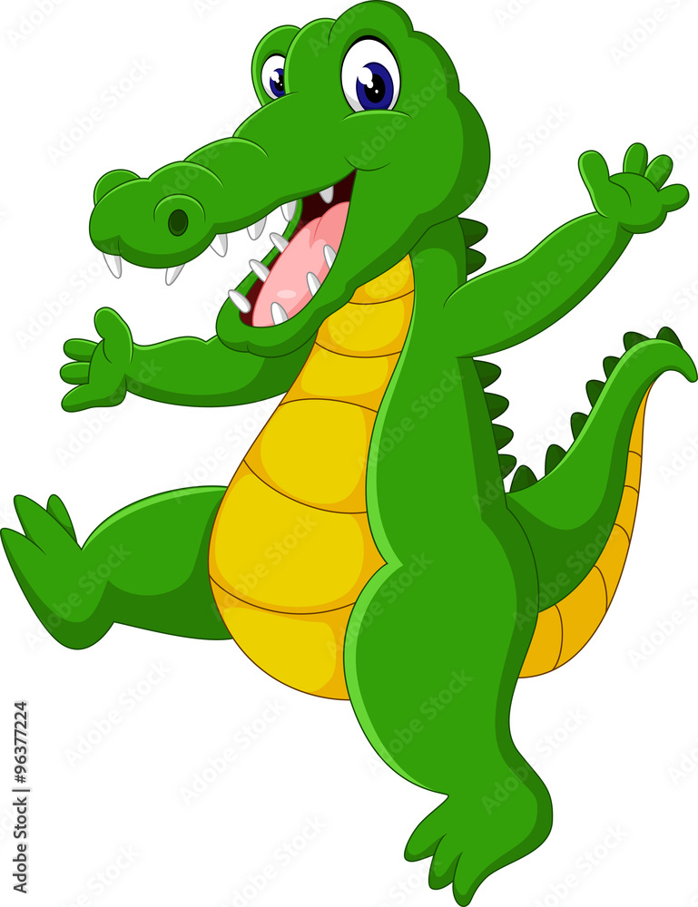 Naklejka premium cute Crocodile cartoon of illustration