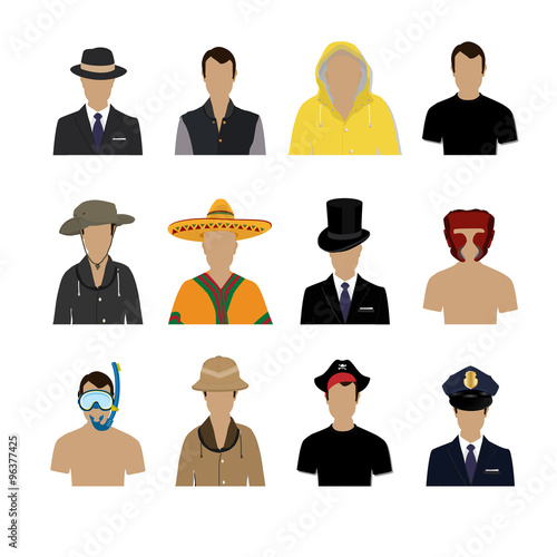 Set of avatar icons photo