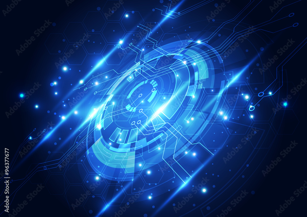 Obraz premium abstract future technology concept, illustration background