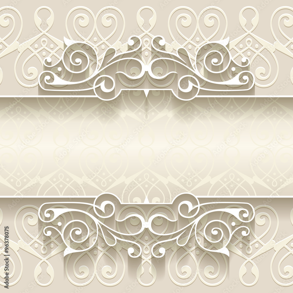 Abstract paper border decoration