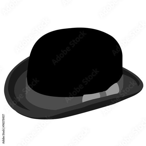 Black bowler hat