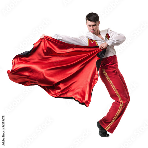 Slika na platnu Dancing man wearing a toreador costume