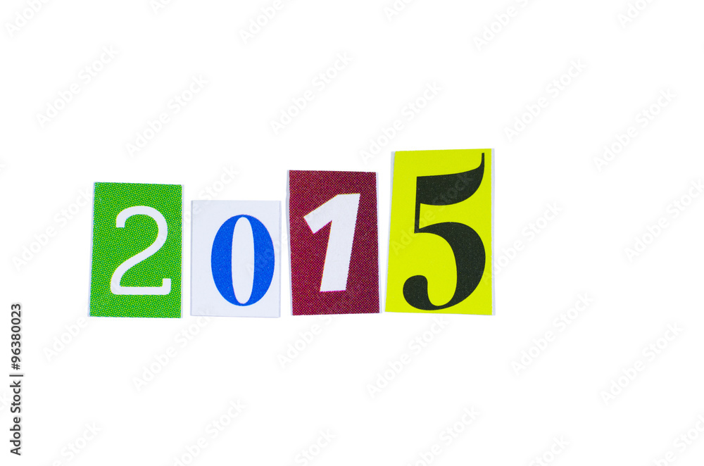 Paper Cutout 2015 Year Number Paper Cutout 2015 Year Number