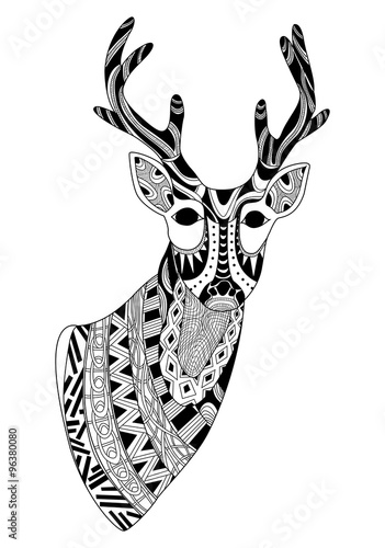 Vector Zentangle Reindeer photo