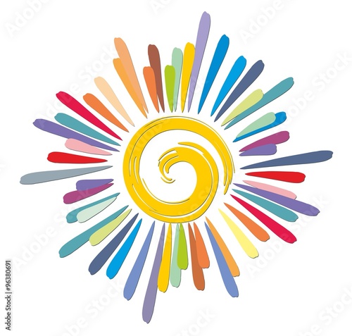 Logo of the color sun.