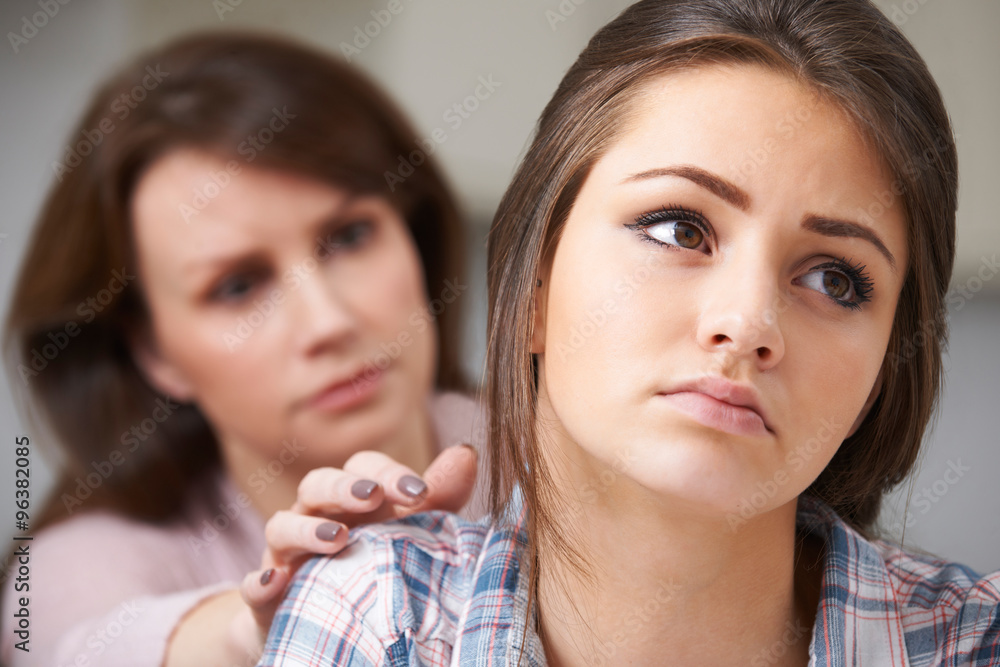 Mother Worried About Unhappy Teenage Daughter Mother Worried About Unhappy Teenage Daughter