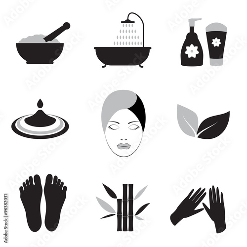 Accessories set for massage and spa