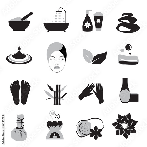 Accessories set for massage and spa