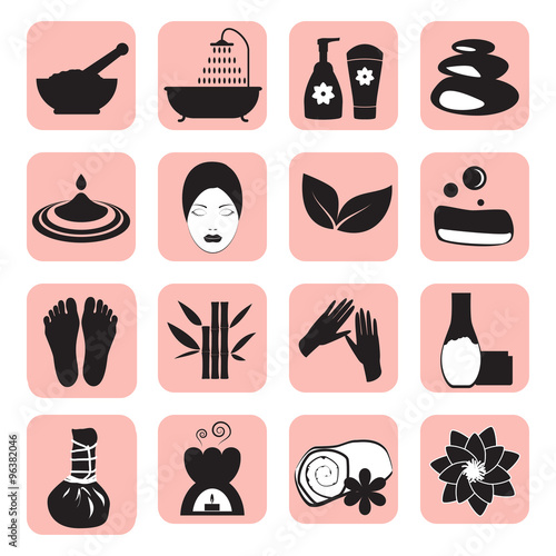 Accessories set for massage and spa