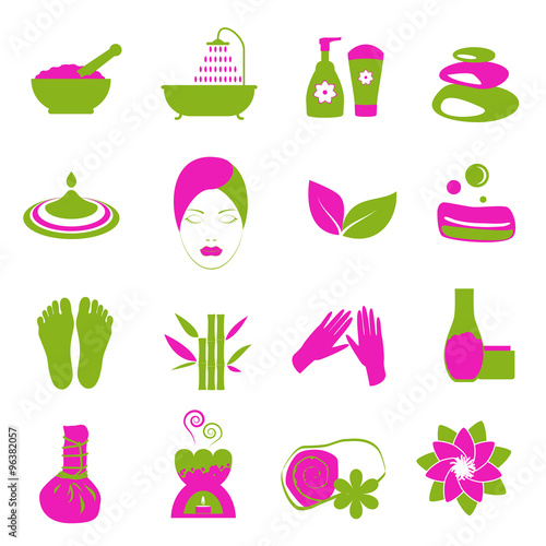 Accessories set for massage and spa