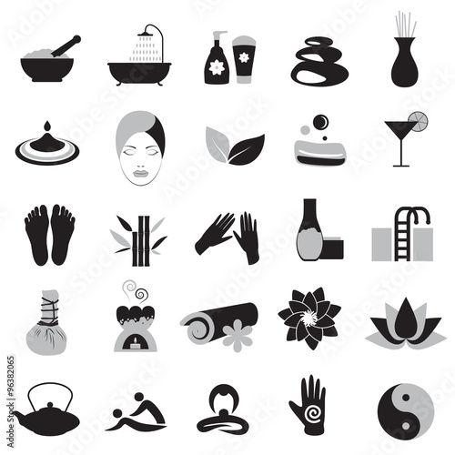 Accessories set for massage and spa