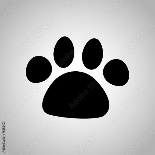Dog paw print icon