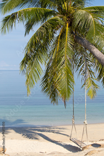 Fototapeta Naklejka Na Ścianę i Meble -  Coconut palm tree on the beach, Thailand