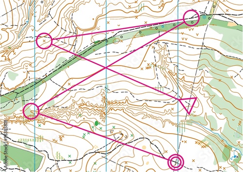 Topographic vector map