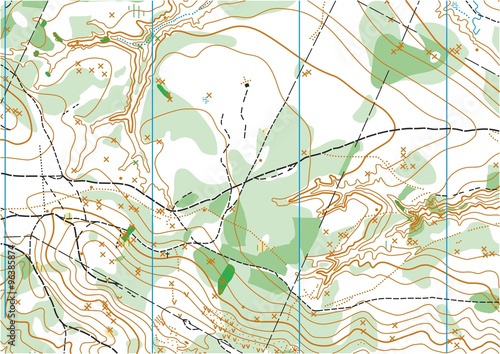 Topographic vector map