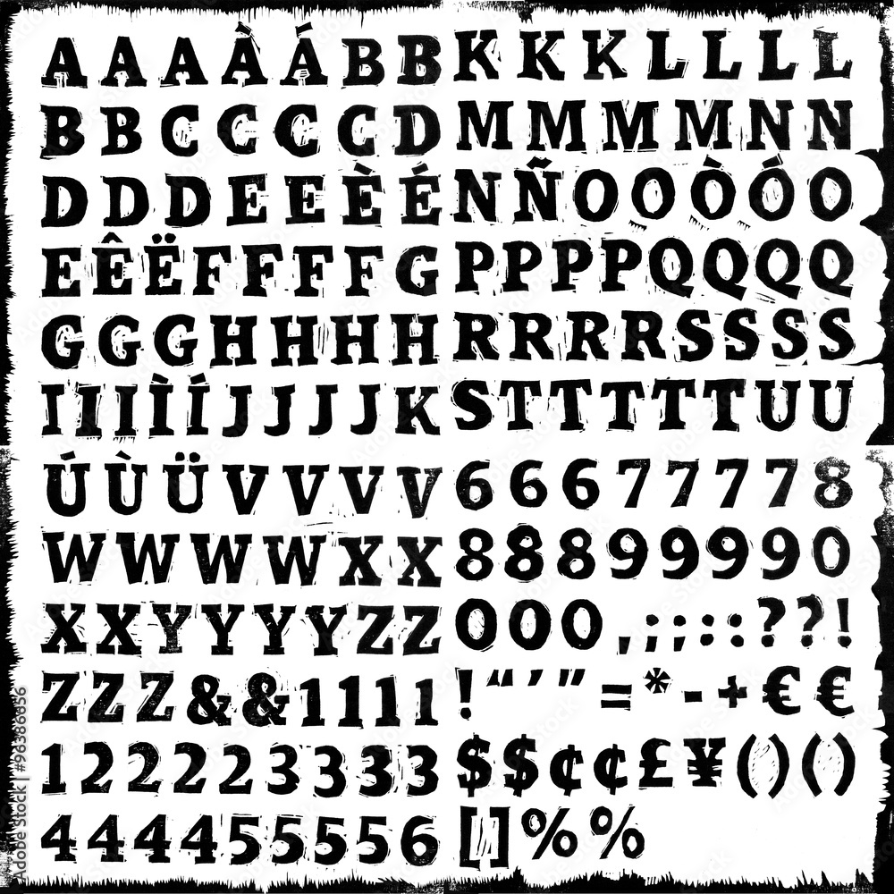 high resolution scan of a slab serif woodcut typeset high resolution scan of a slab serif woodcut typeset