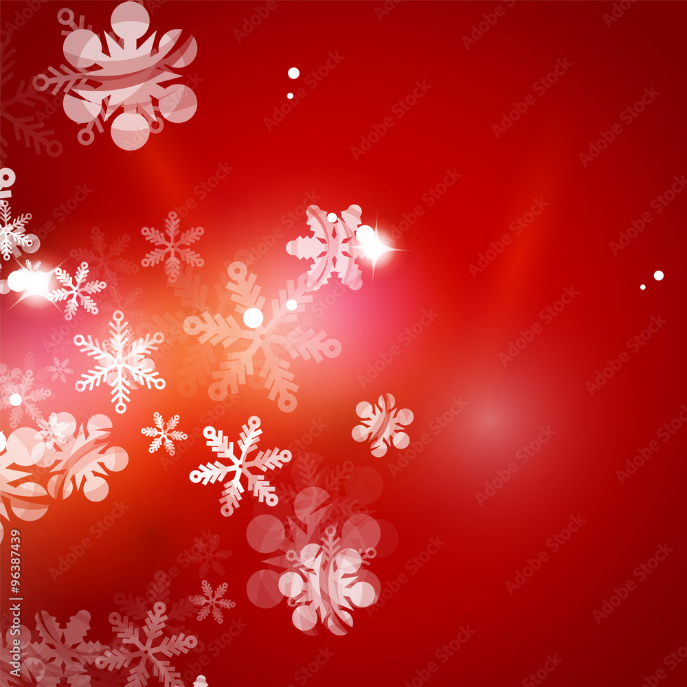 Holiday red abstract background, winter snowflakes, Christmas and New Year design template Holiday red abstract background, winter snowflakes, Christmas and New Year design template