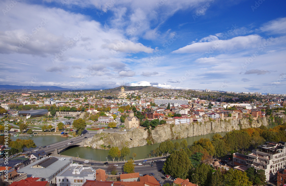 Obraz premium Panoramic view of Tbilisi, Georgia.