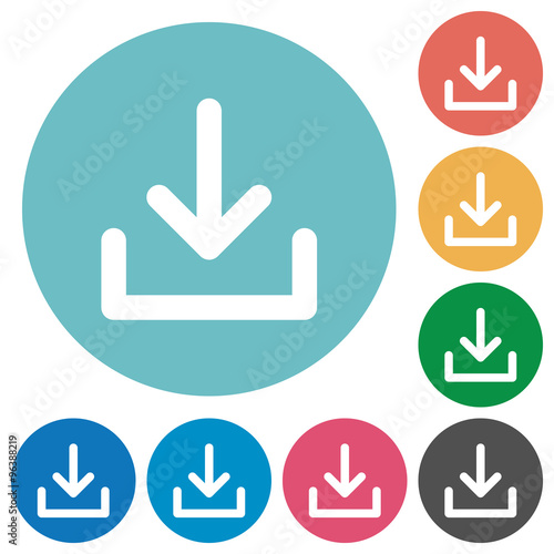 Flat download icons