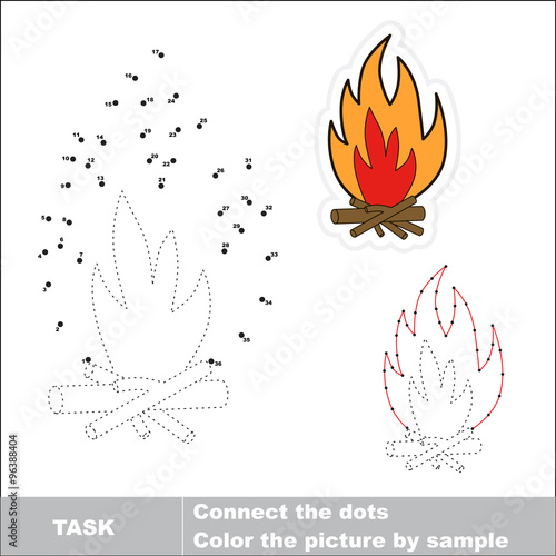 Vector numbers game. bonfire to be traced.