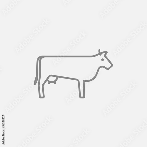 Cow line icon.
