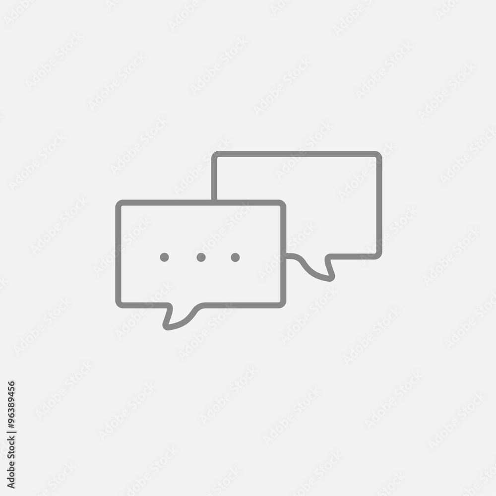 Speech bubble line icon. Speech bubble line icon.