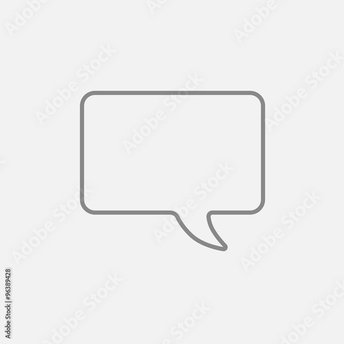 Empty speech bubble line icon.