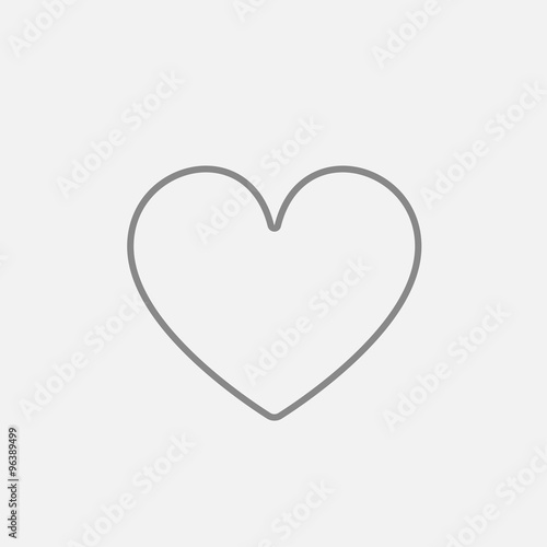 Free Download Heart sign line icon. - GFXLoad