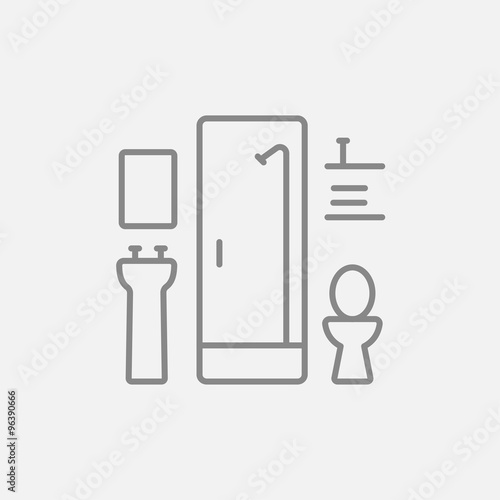Bathroom line icon.
