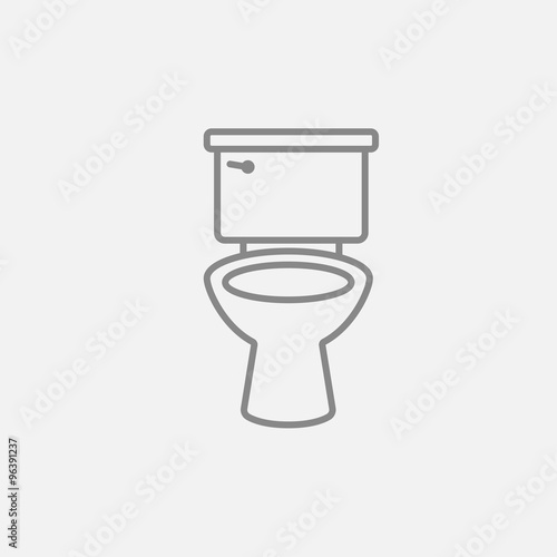 Lavatory bowl line icon.